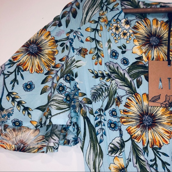 ANTHROPOLOGIE OSAKA PEACOCK BOHO MAXI FLUTTER DRESS XS NEW WITH TAGS - Picture 2 of 6